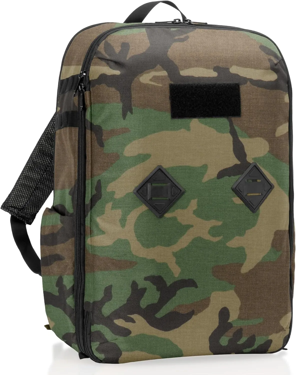 ~ Versa Carry On ~ Military Grade Backpack with Signal-Blocking Faraday Sleeve for Laptops and Mid-Size Electronics ~ 1000D Nylon ~ Woodland Camo