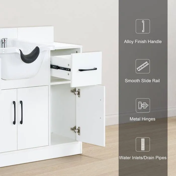 Alexander 3-in-1 Shampoo Station (Styling Station, Shampoo Bowl and Cabinet)