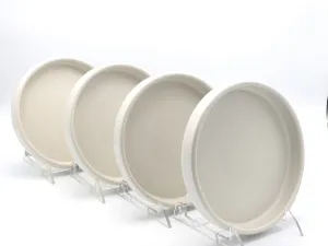 American Modern Salad Plate Set - Set of 4 - Matte White