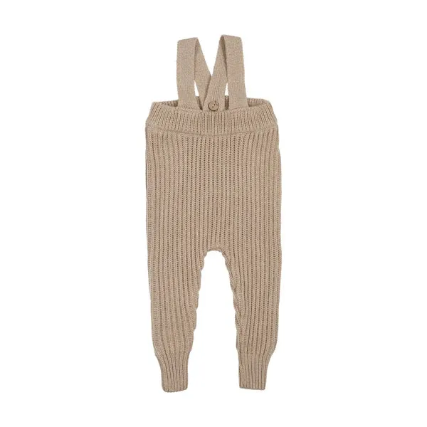 Baby Boy 2 Piece Outfit | Suspender Overalls   Collar Onesie  | Oatmeal | Mema