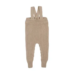 Baby Boy 2 Piece Outfit | Suspender Overalls   Collar Onesie  | Oatmeal | Mema