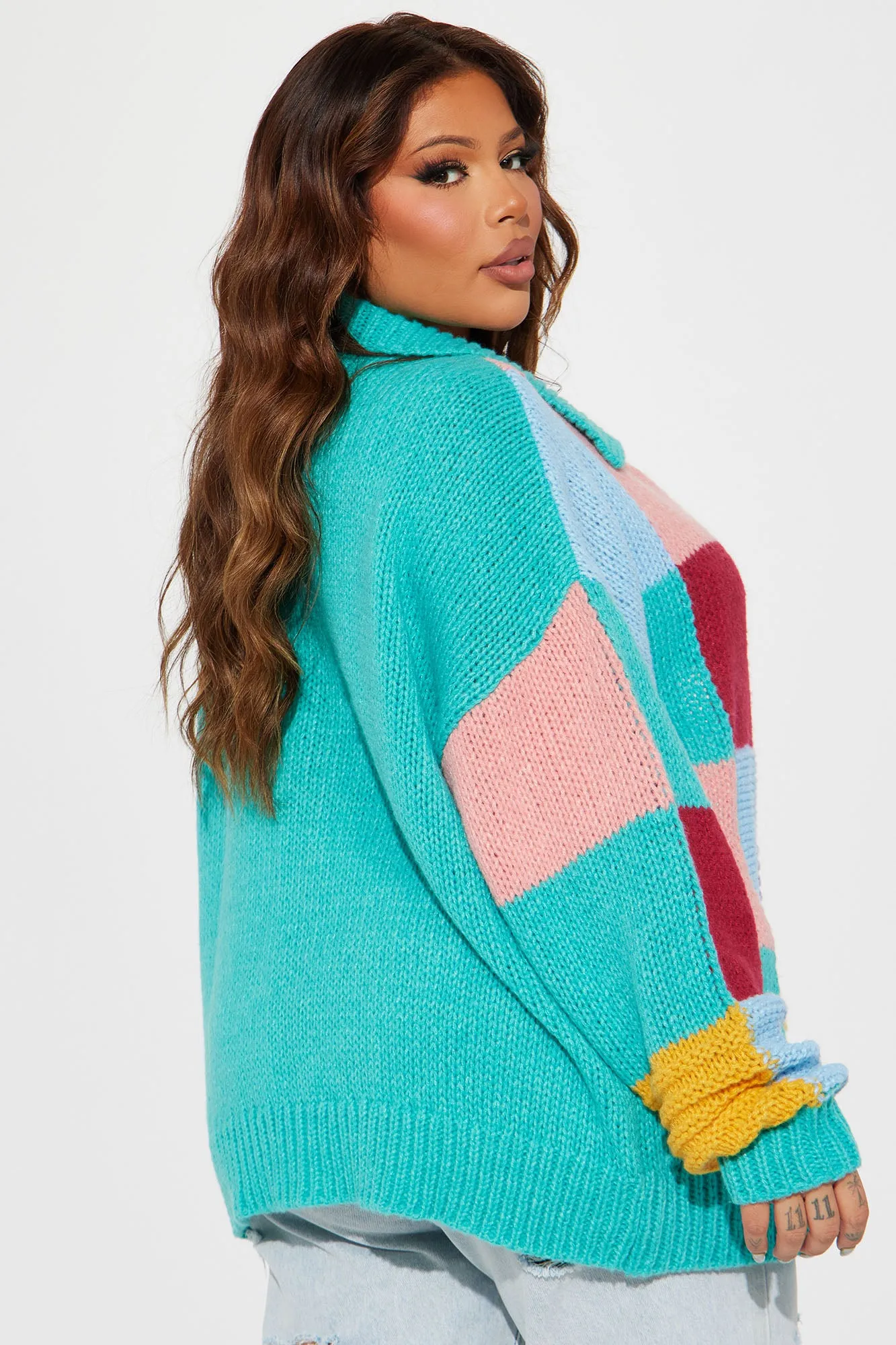 Beth Color Block Cardigan - Multi Color
