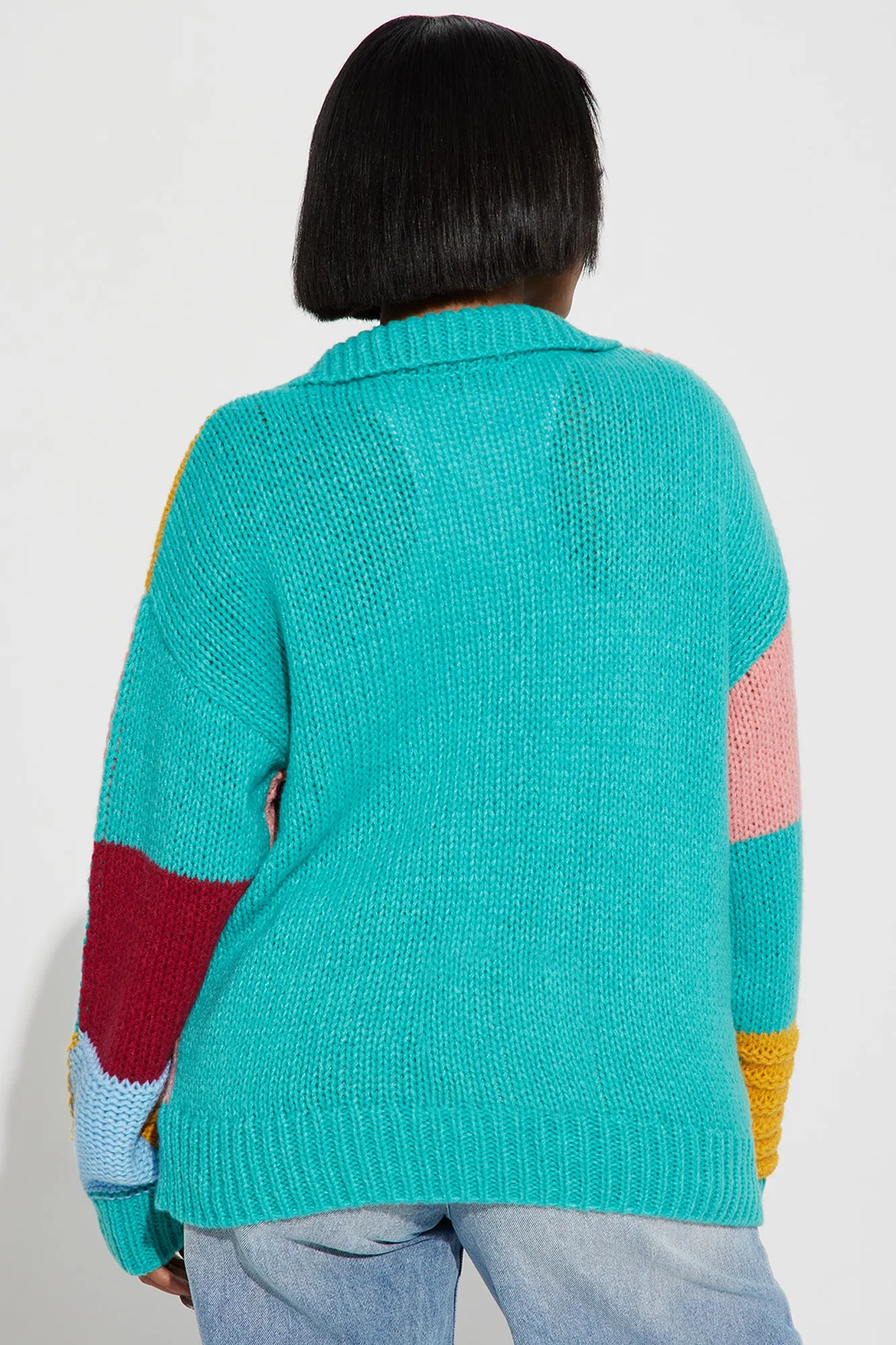 Beth Color Block Cardigan - Multi Color