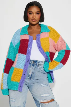 Beth Color Block Cardigan - Multi Color