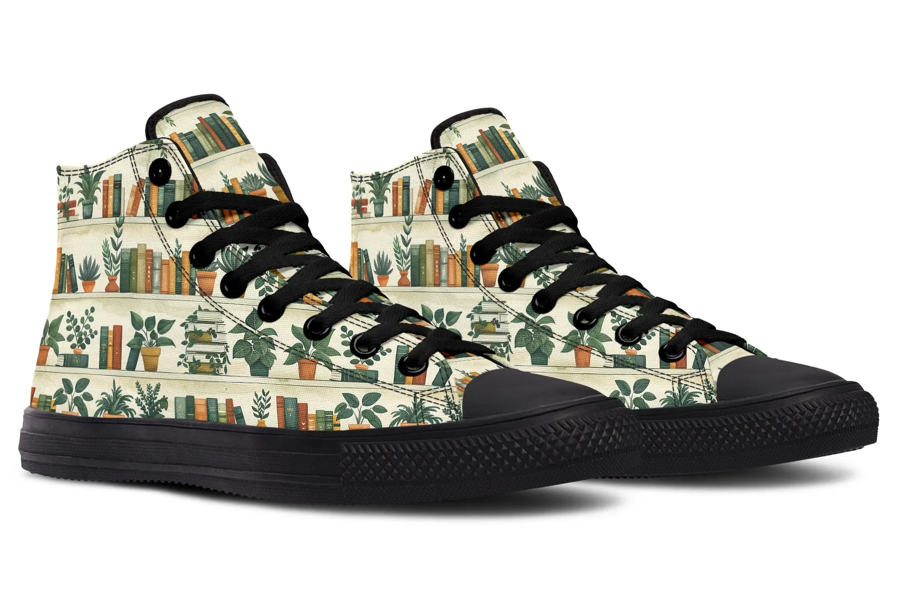 Books And Plants High Tops