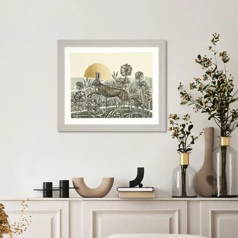 Break of Dawn Hare Framed Print