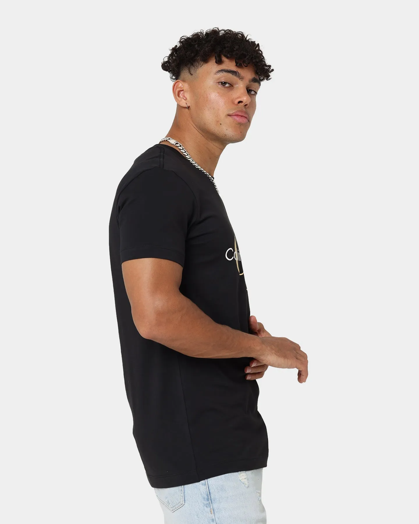 Calvin Klein Monogram T-Shirt Black/Gold/White