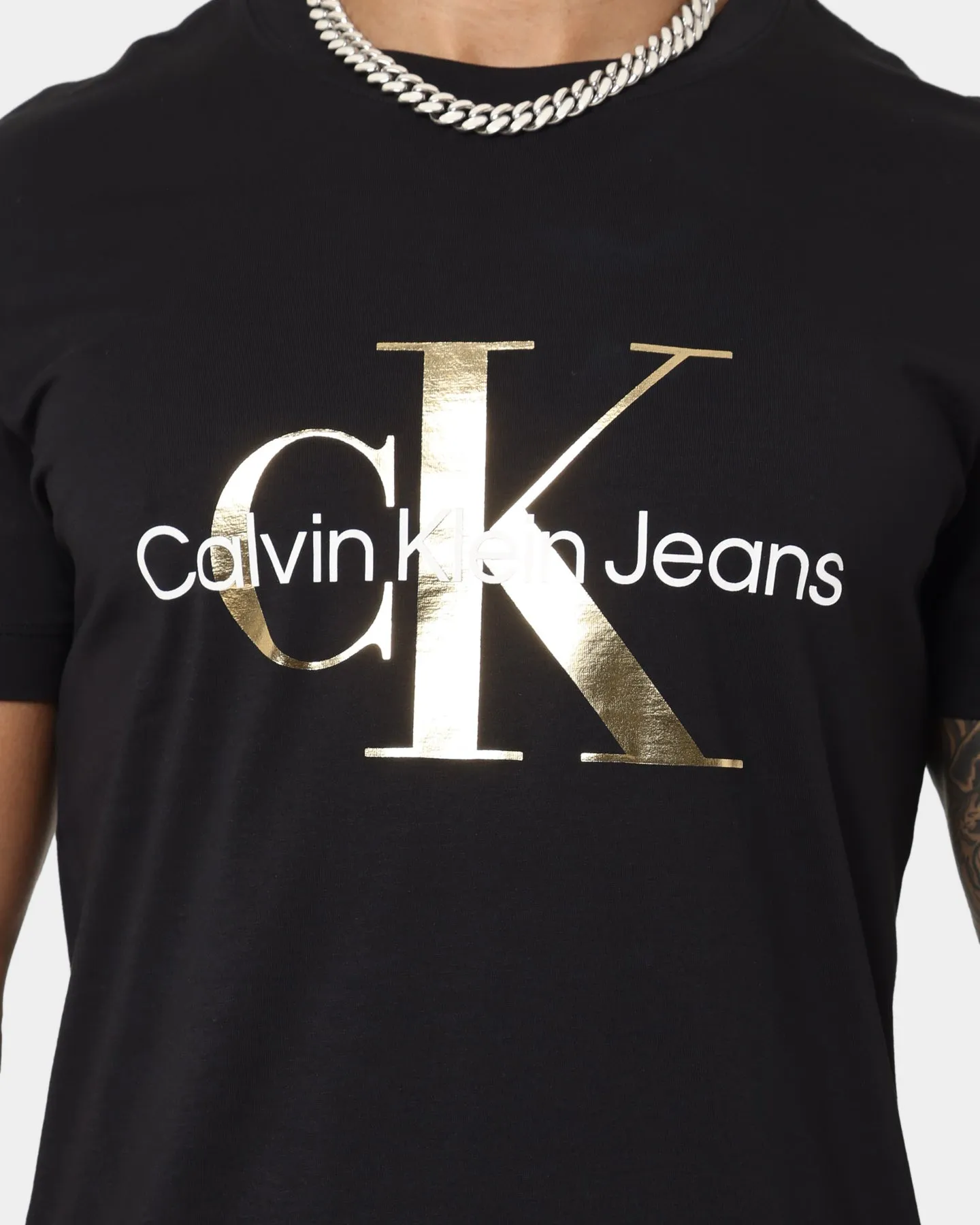 Calvin Klein Monogram T-Shirt Black/Gold/White