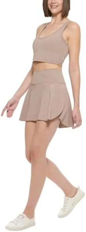 Calvin Klein Performance Womens Crossover Waist Skort Moonrock XS
