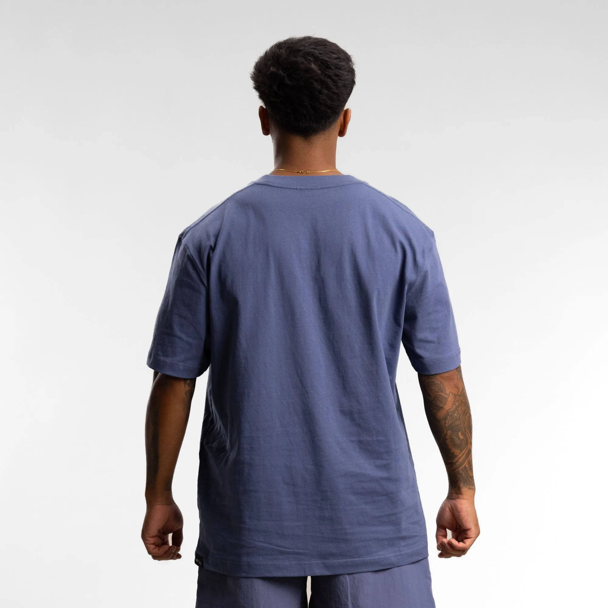 Checkered Box Block Tee Unisex Midnight