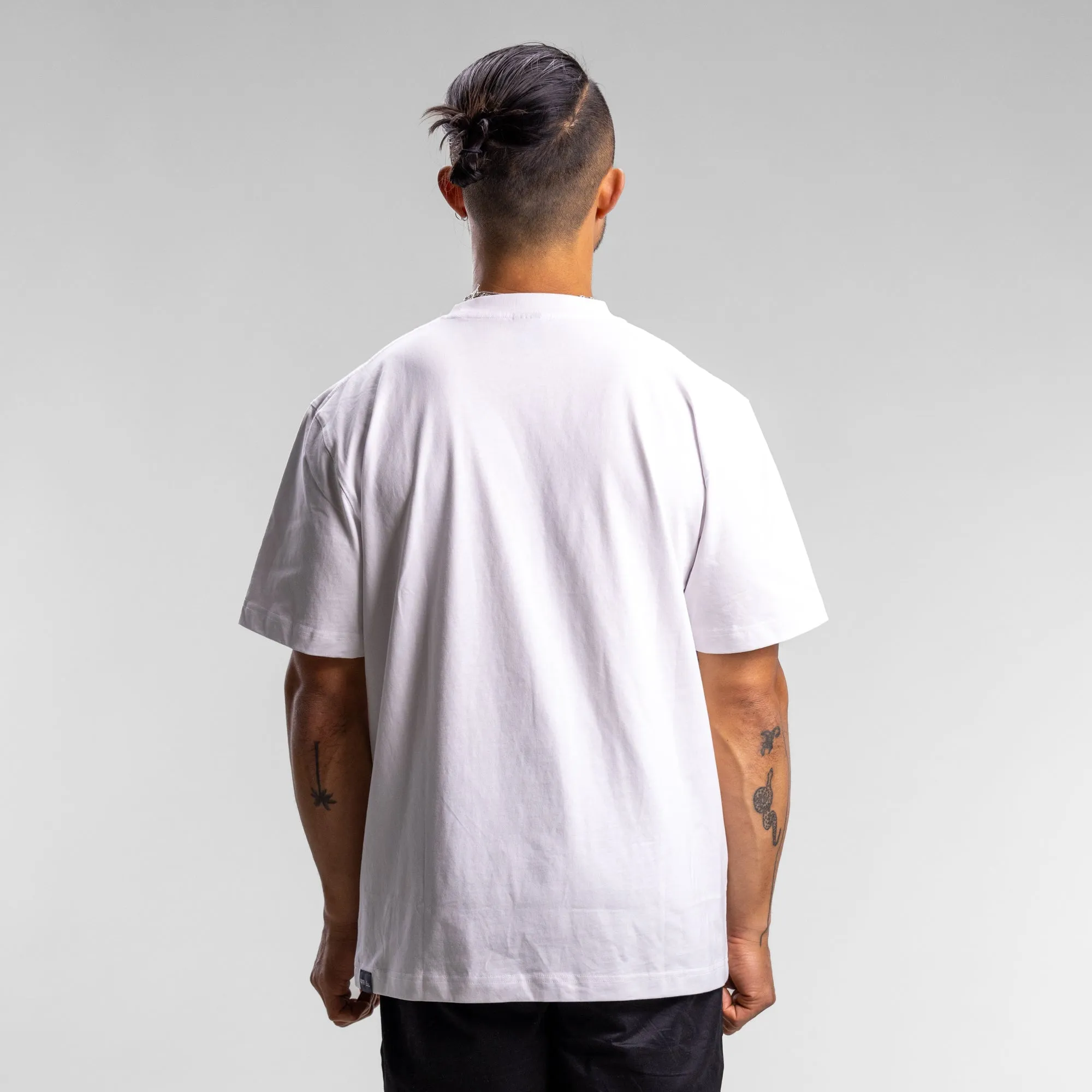 Checkered Box Block Tee Unisex WHITE