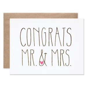 Congrats Mr. & Mrs. Card