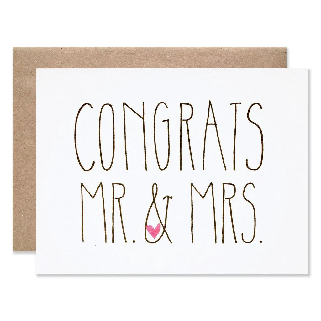 Congrats Mr. & Mrs. Card