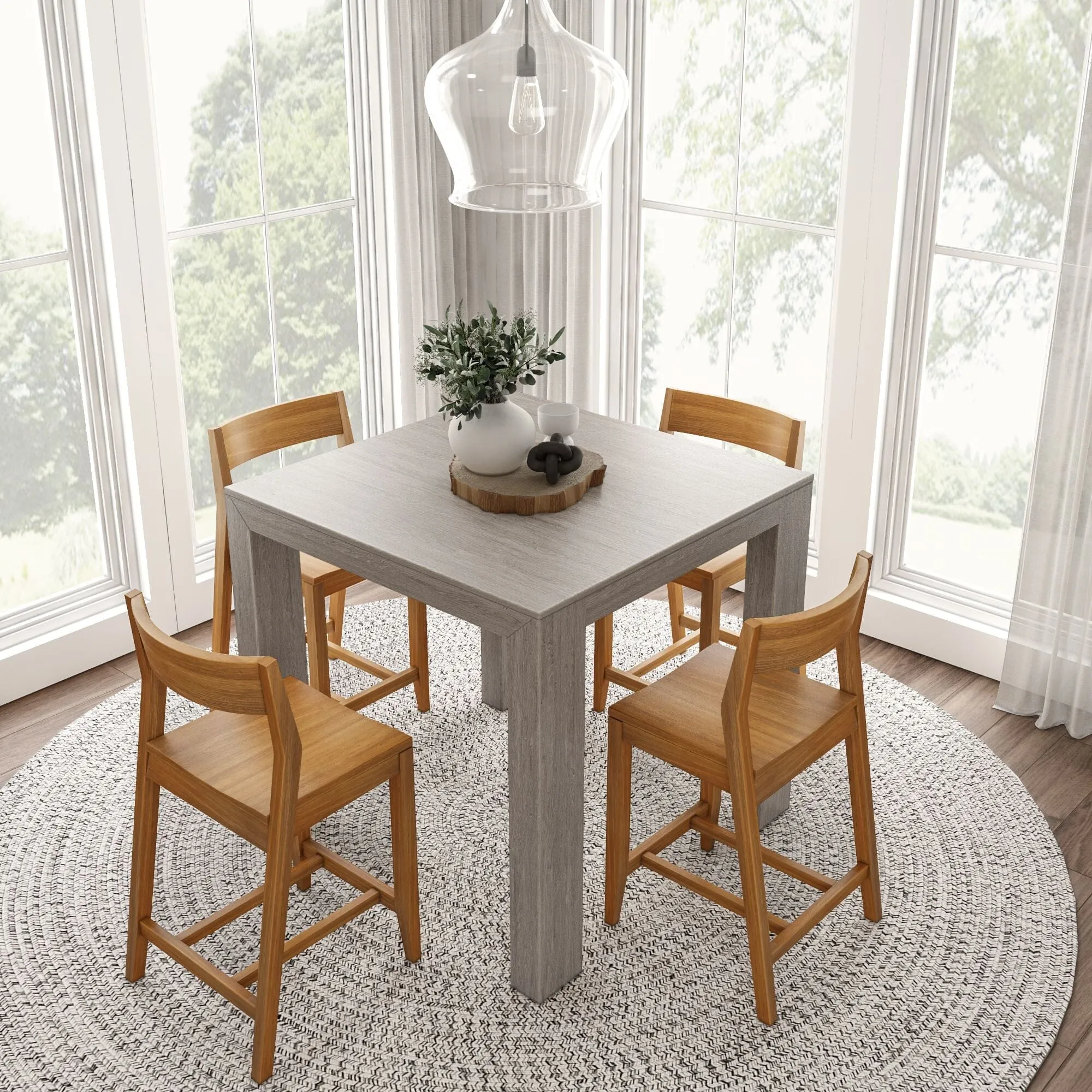 Counter Height Dining Set With 4 Chairs