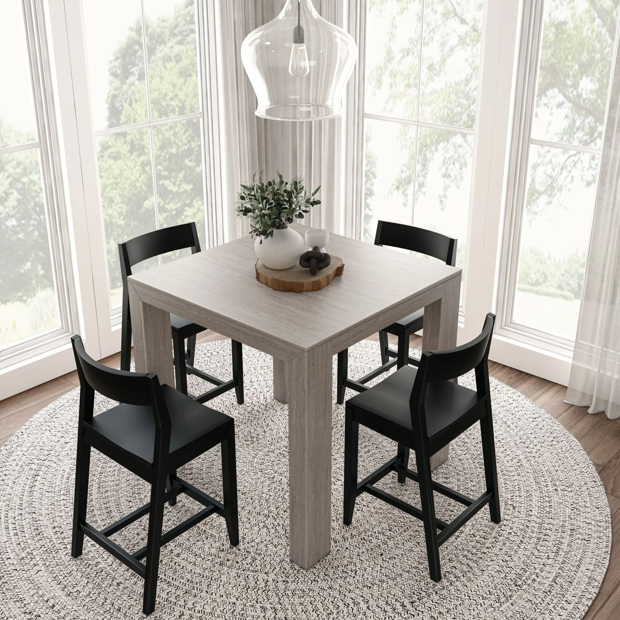 Counter Height Dining Set With 4 Chairs