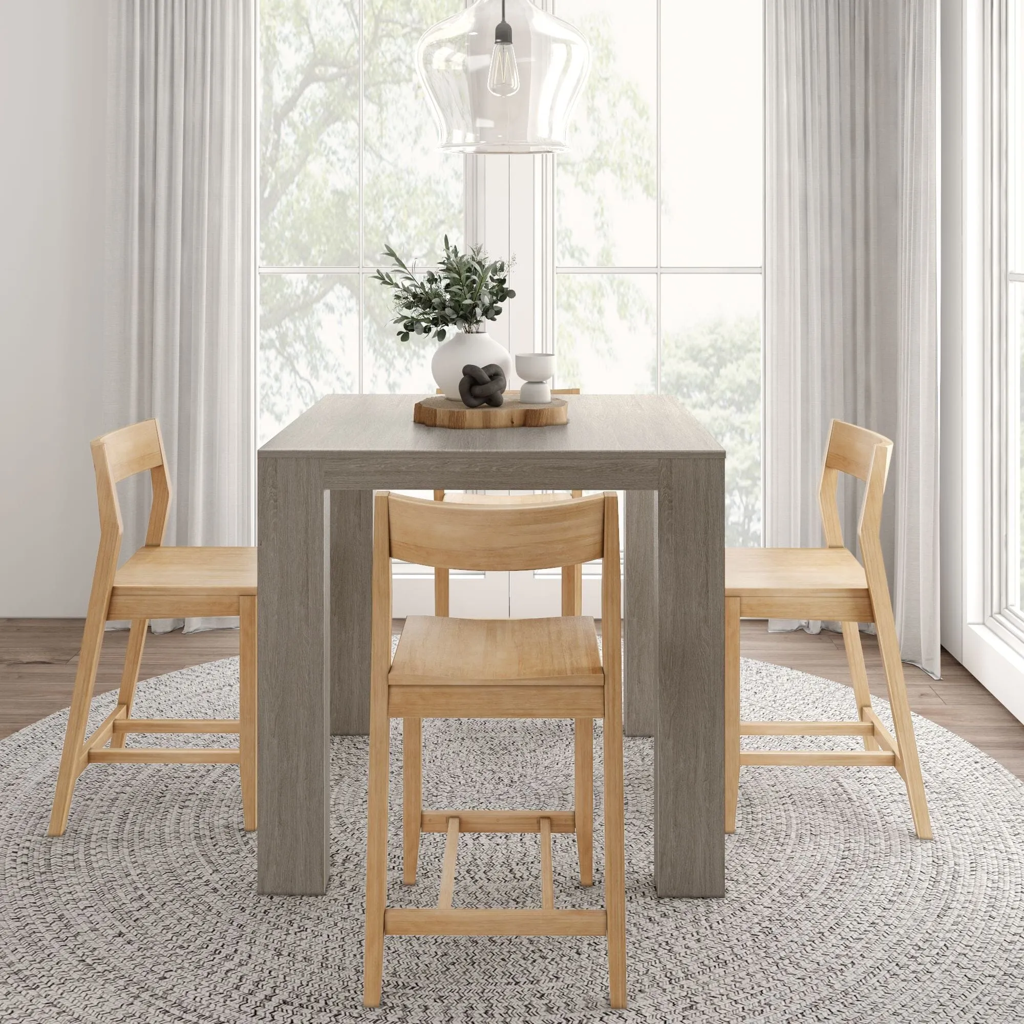 Counter Height Dining Set With 4 Chairs
