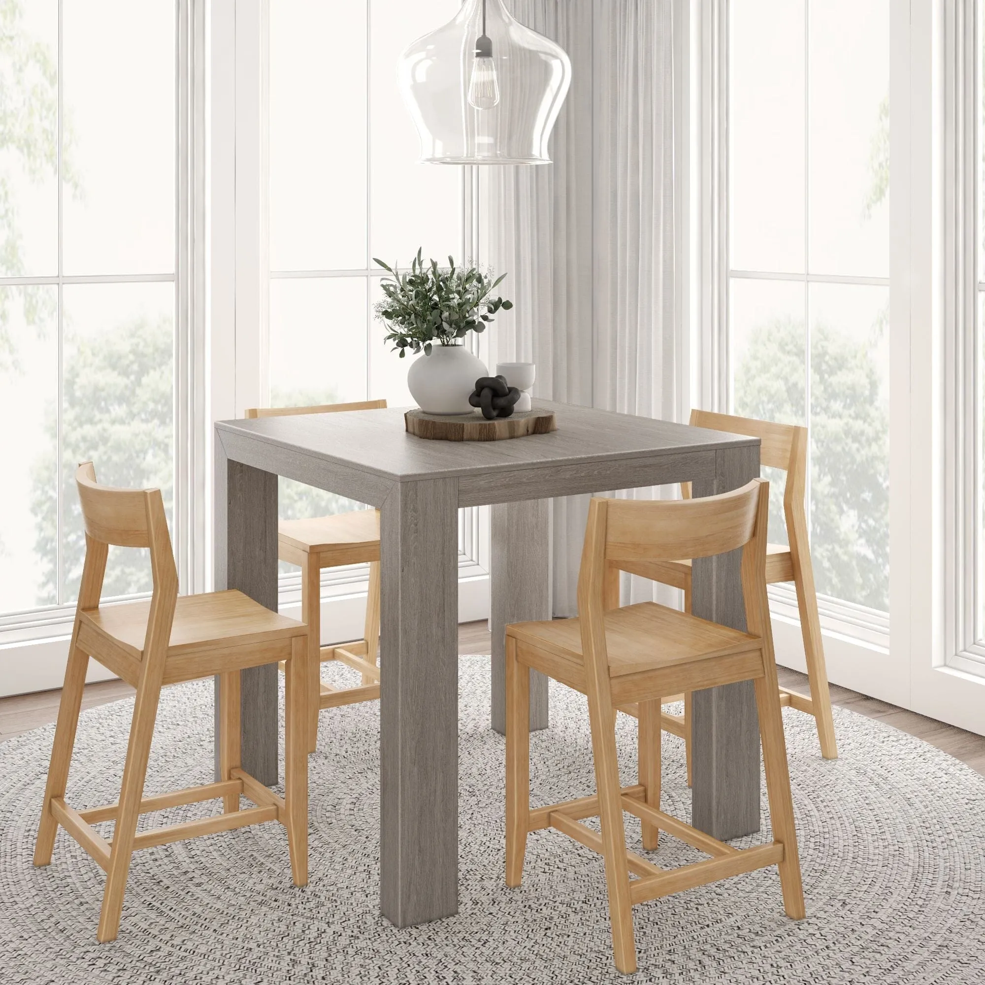 Counter Height Dining Set With 4 Chairs