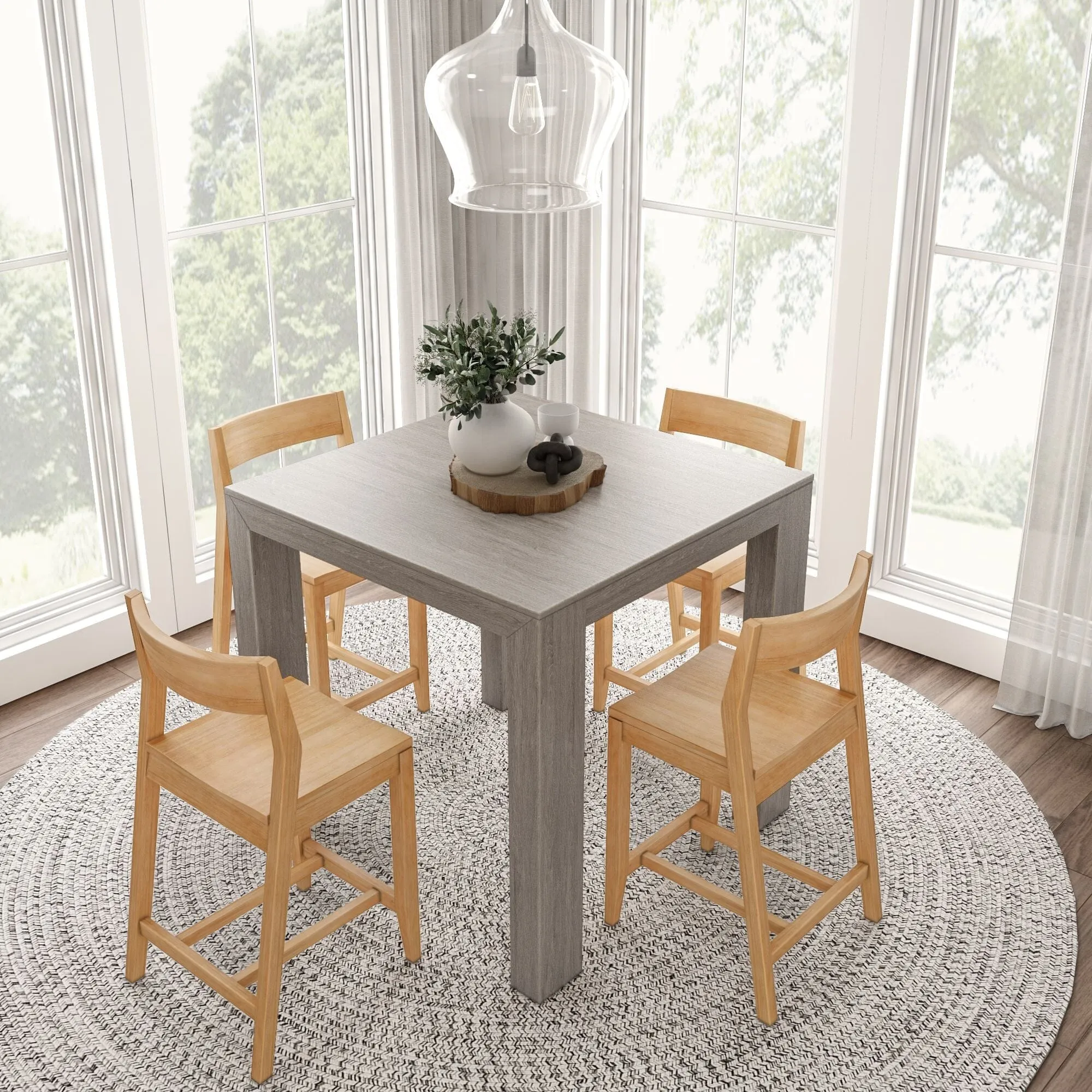 Counter Height Dining Set With 4 Chairs