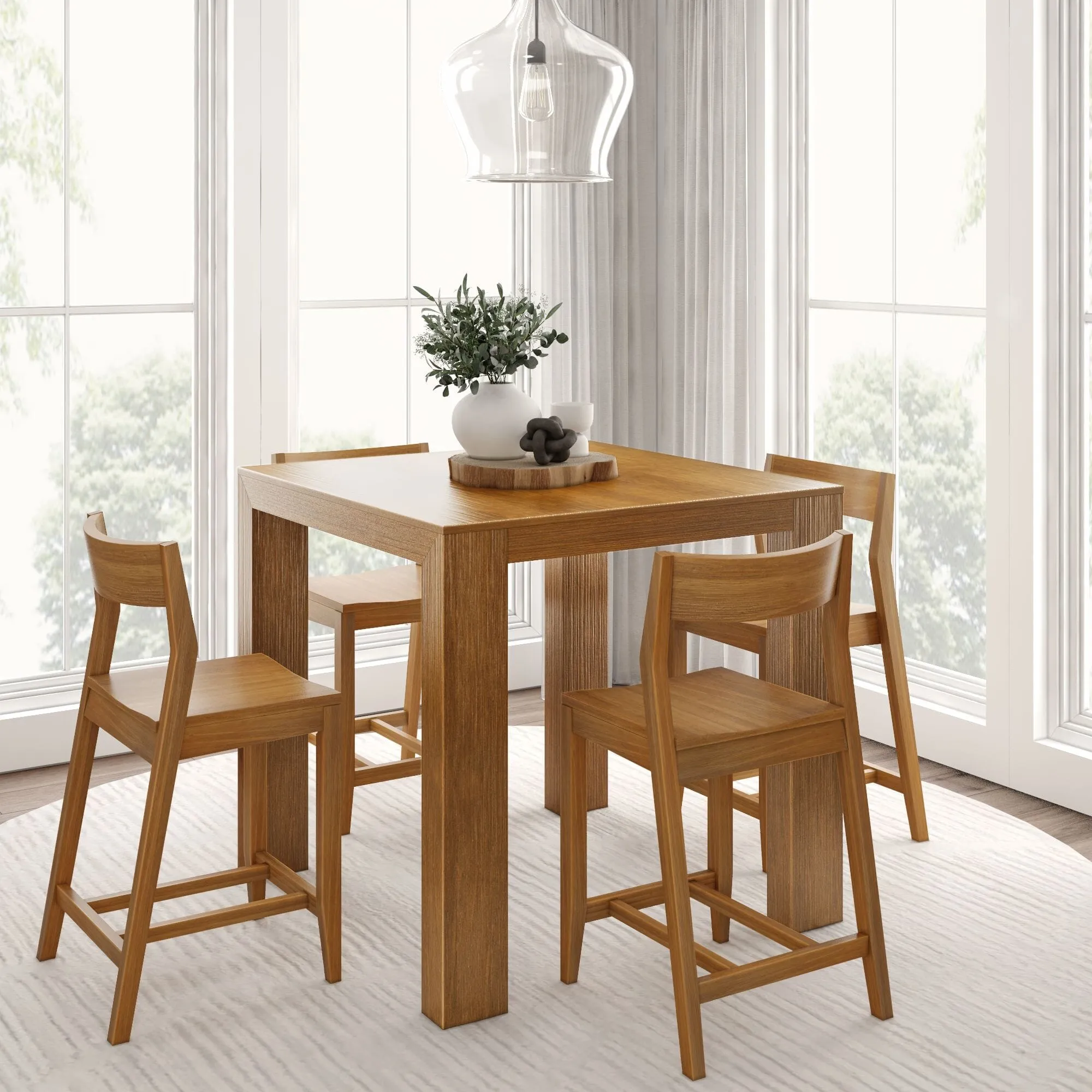 Counter Height Dining Set With 4 Chairs