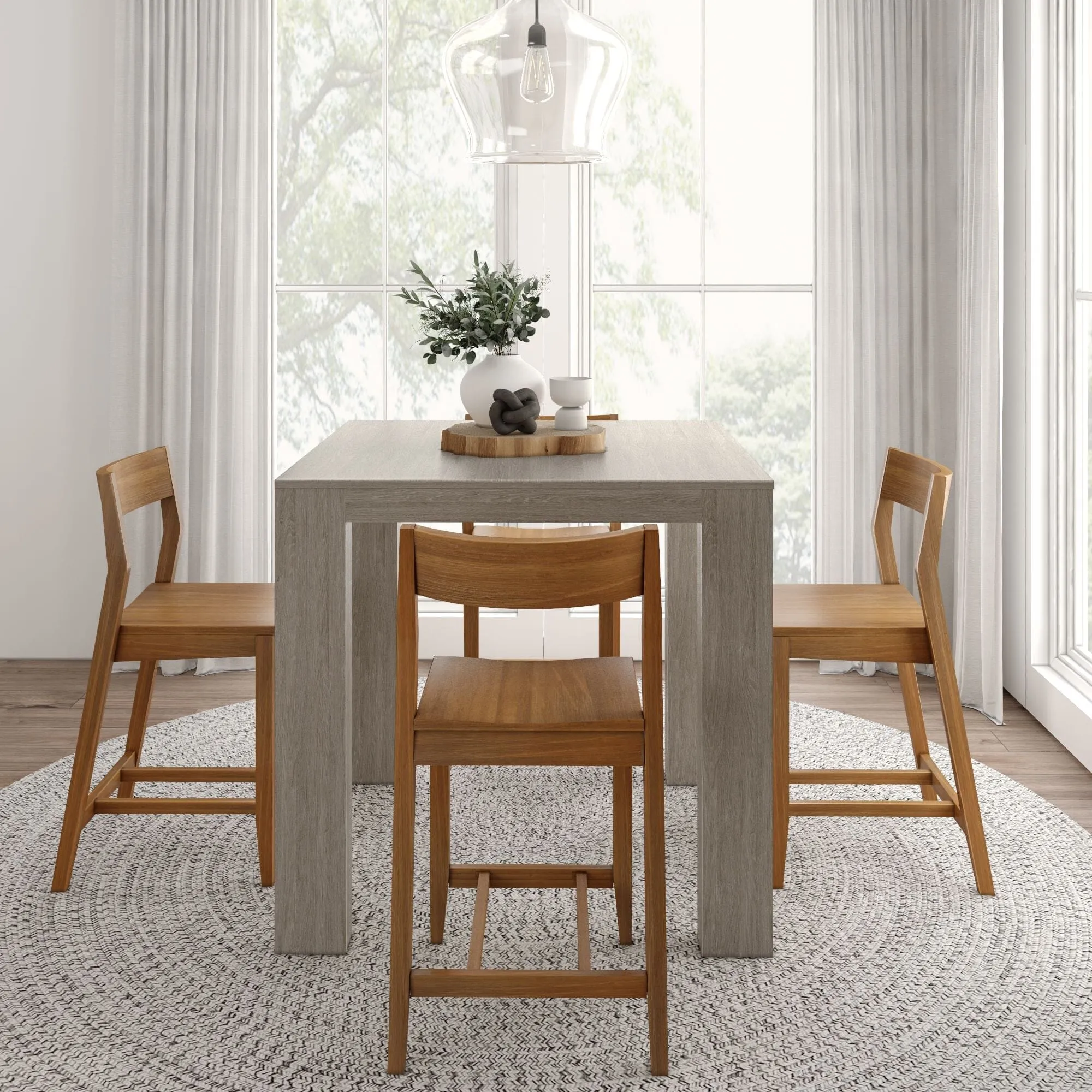 Counter Height Dining Set With 4 Chairs