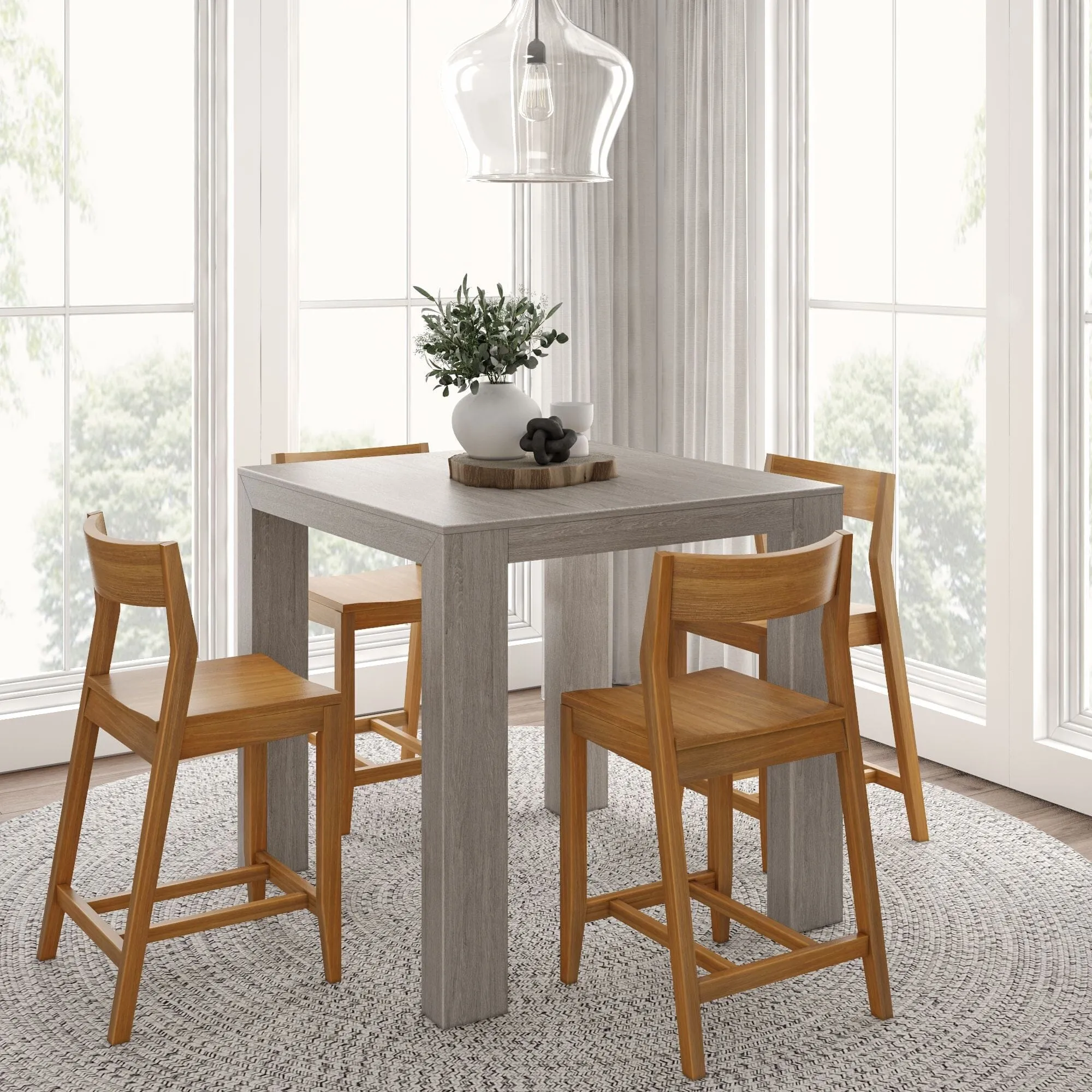 Counter Height Dining Set With 4 Chairs