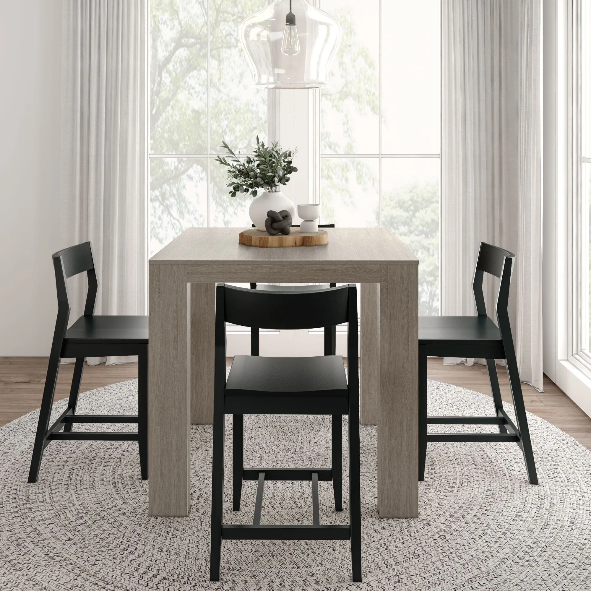 Counter Height Dining Set With 4 Chairs