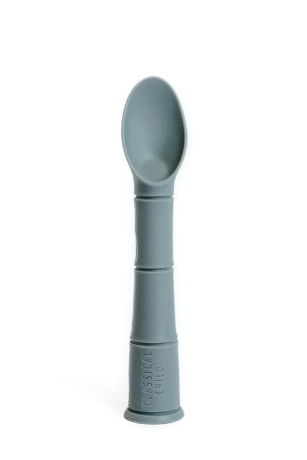 Denim Silicone Beginner Baby Spoon 2 Pack