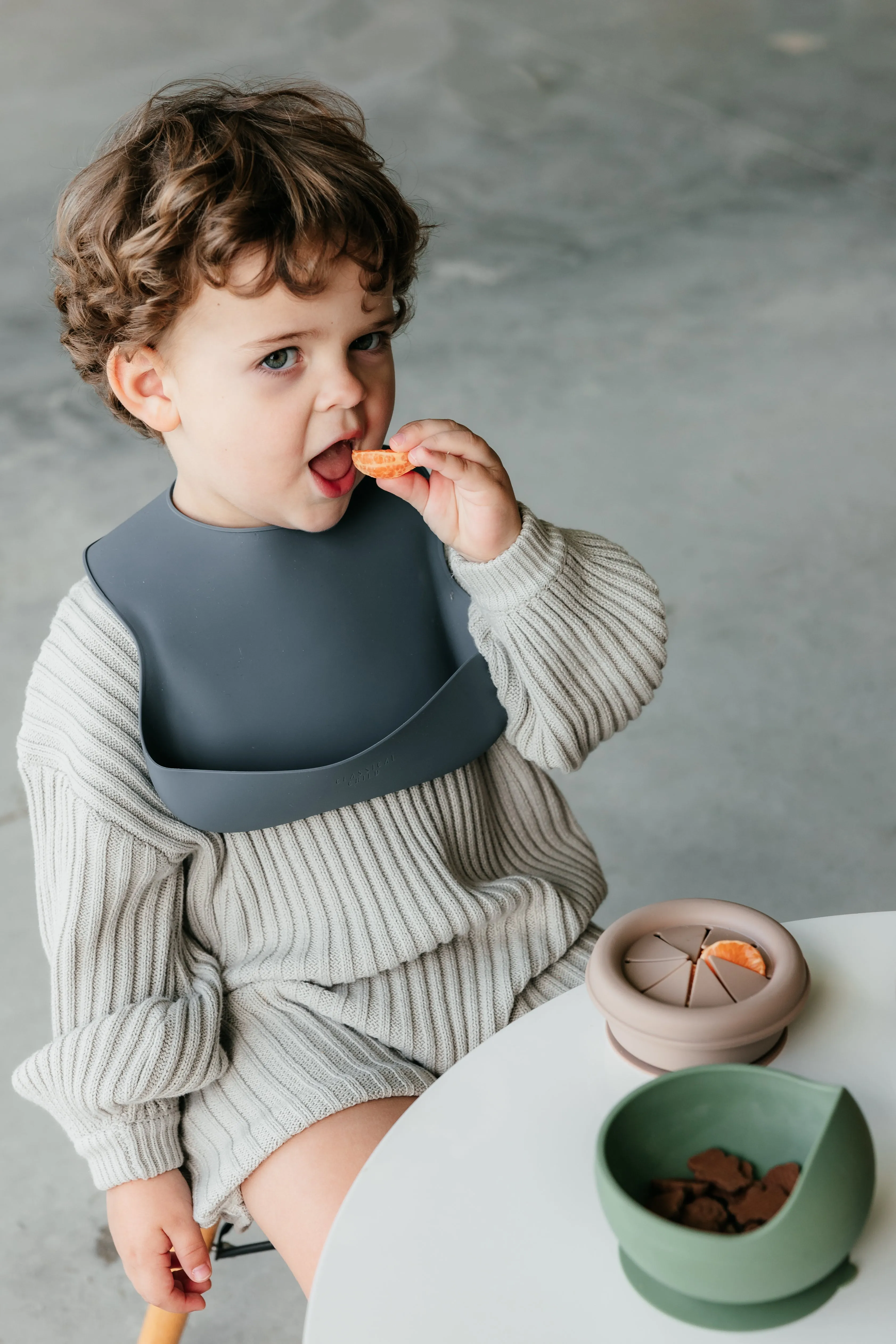 Denim Silicone Bib
