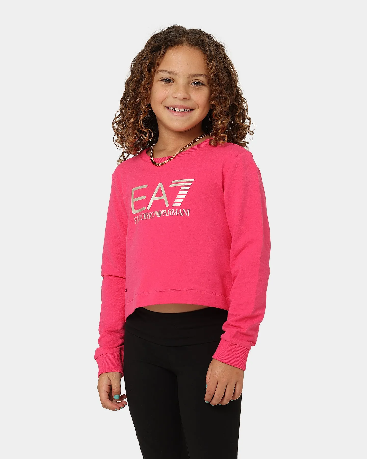 EA7 Emporio Armani Kids' Tracksuit Set Pink/Black
