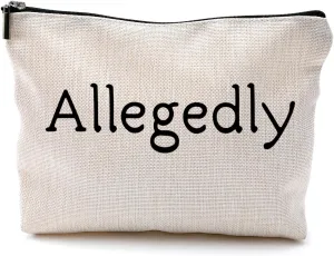 Funny Lawyer Attorney Gifts for Women, Allegedly Makeup Bag, Lawyer Gifts for Women, Law Student Gifts, Law Graduation Gifts, Future Lawyer Gifts, Gifts for Lawyers Cosmetic Bag Toiletry Bag