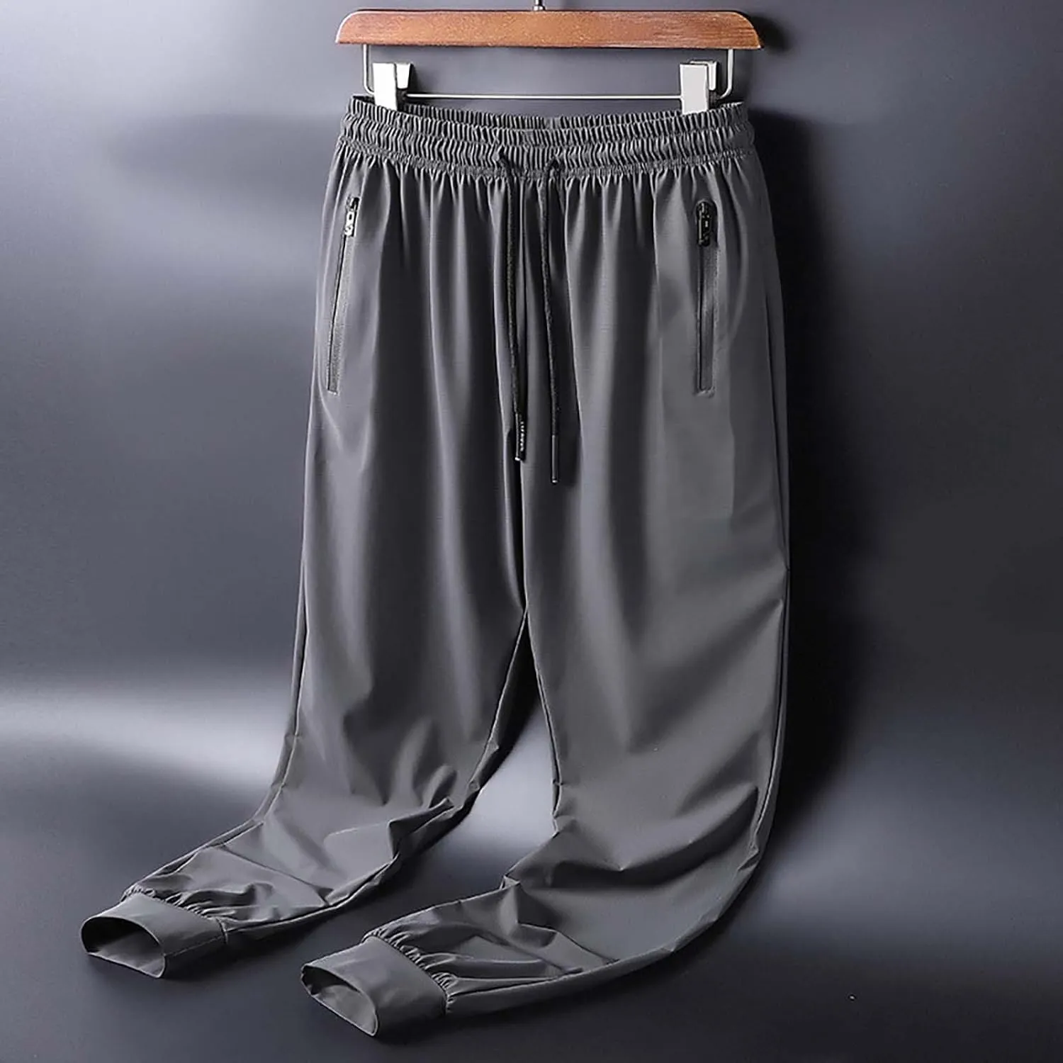 GIERIDUC Mens Joggers Sweatpants Open Bottom Straight Leg Casual Hearm Pants Loose Fit Running Athletic Yoga Pant with Pocket