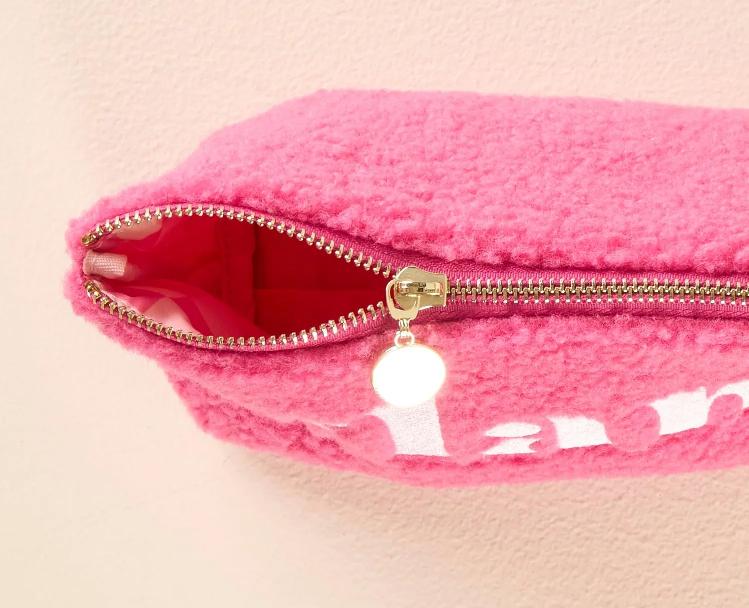 Gifts for Women, Girls Makeup Bag Travel Tote, Pink Glam Bag, Soft Sherpa Cosmetic Bag for Organizing Storing Jewelry and Accessories Cosmetic Case for Purse or Luggage