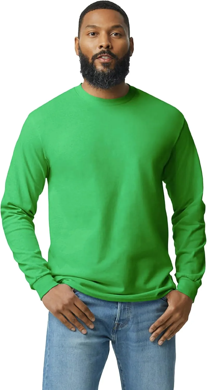 Gildan Adult Heavy Cotton Long Sleeve T-Shirt, Style G5400, 2-Pack
