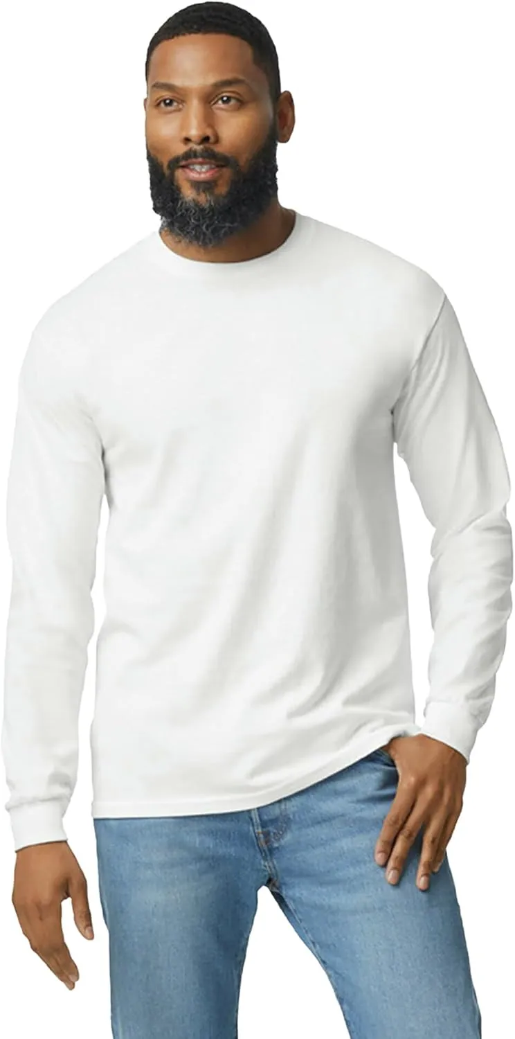 Gildan Adult Heavy Cotton Long Sleeve T-Shirt, Style G5400, 2-Pack