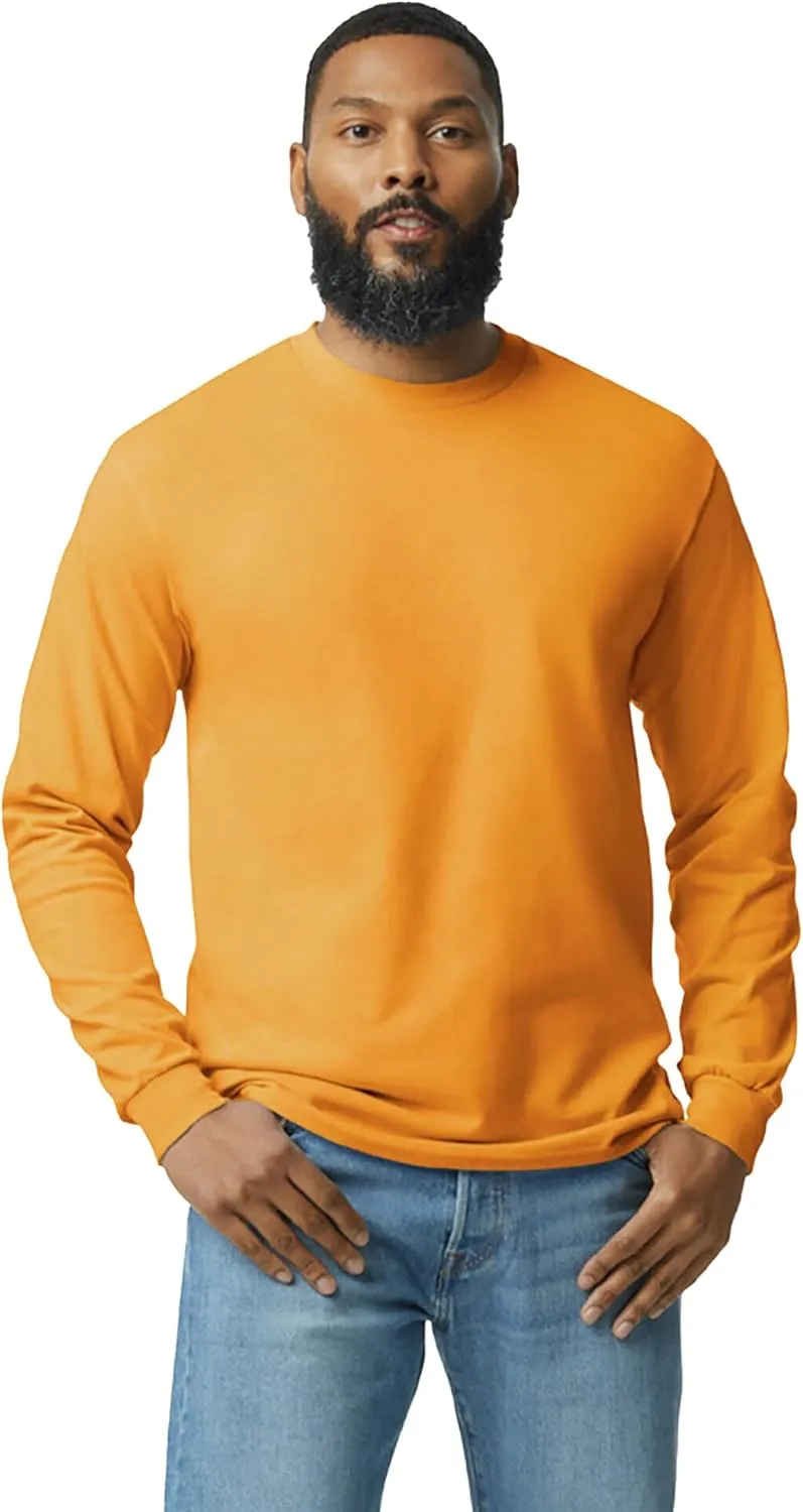 Gildan Adult Heavy Cotton Long Sleeve T-Shirt, Style G5400, 2-Pack