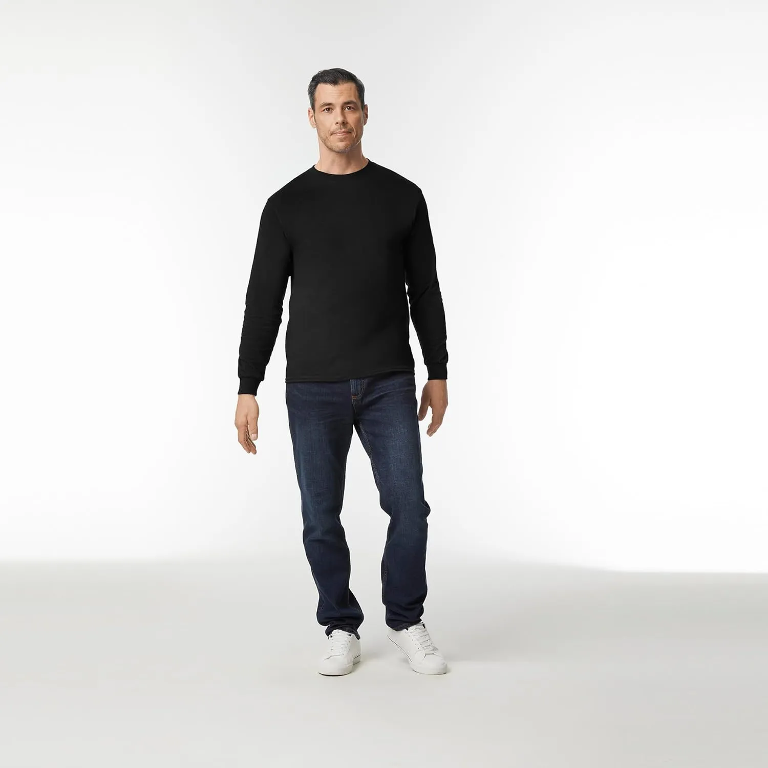 Gildan Adult Heavy Cotton Long Sleeve T-Shirt, Style G5400, 2-Pack
