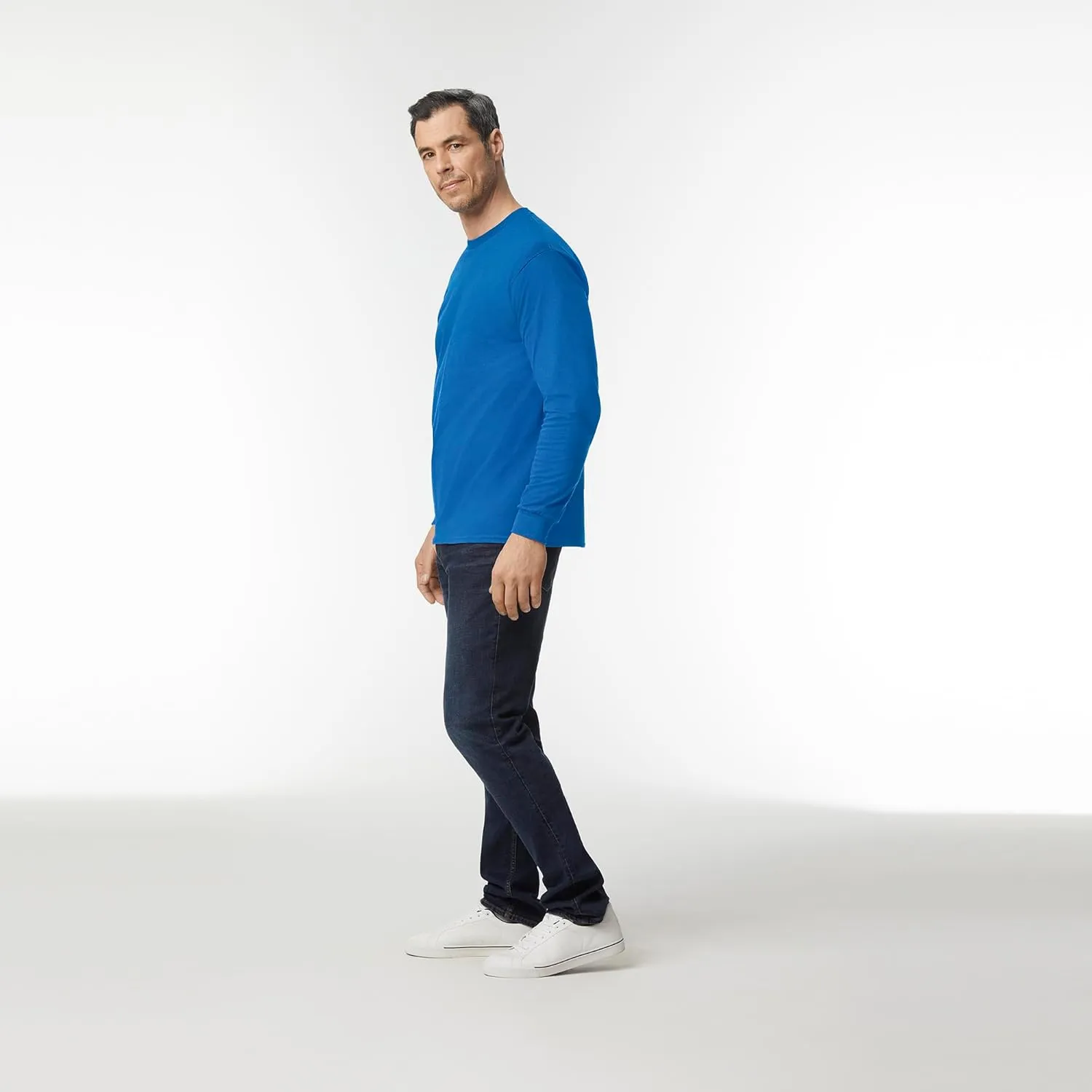 Gildan Adult Heavy Cotton Long Sleeve T-Shirt, Style G5400, 2-Pack