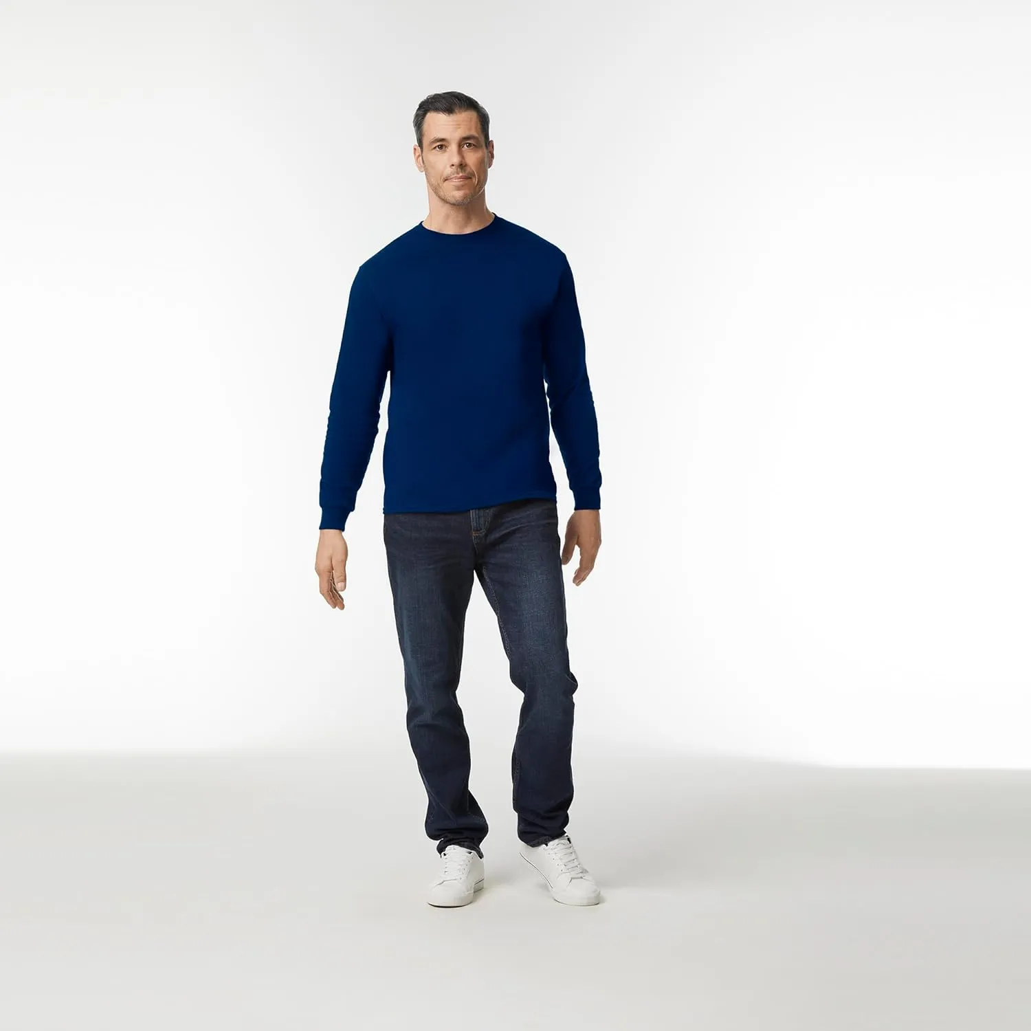 Gildan Adult Heavy Cotton Long Sleeve T-Shirt, Style G5400, 2-Pack