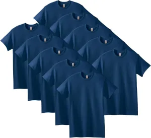 Gildan Heavy Cotton T-Shirt G5000, Navy (10-Pack), Large