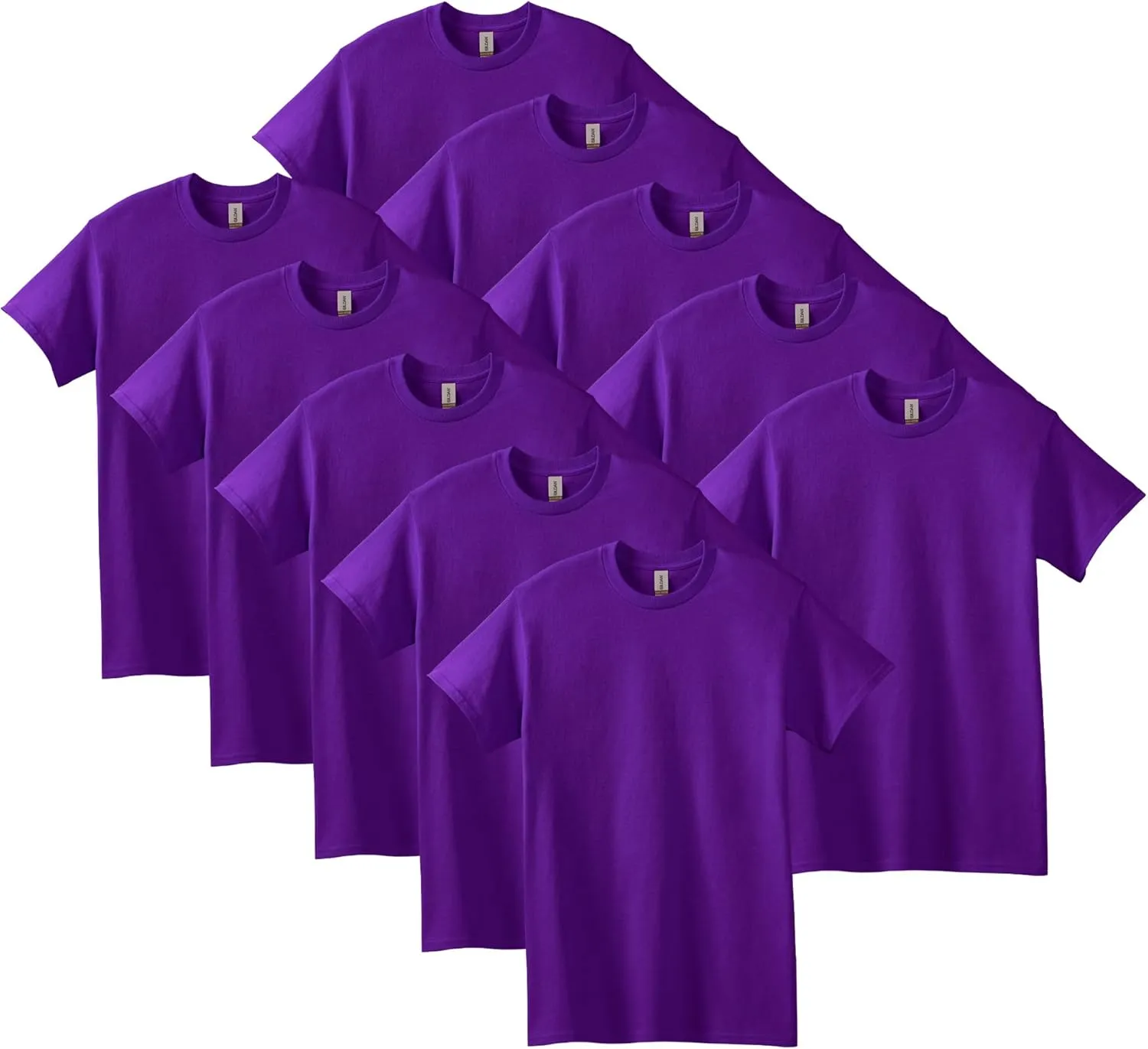 Gildan Heavy Cotton T-Shirt G5000, Purple (10-Pack), Large