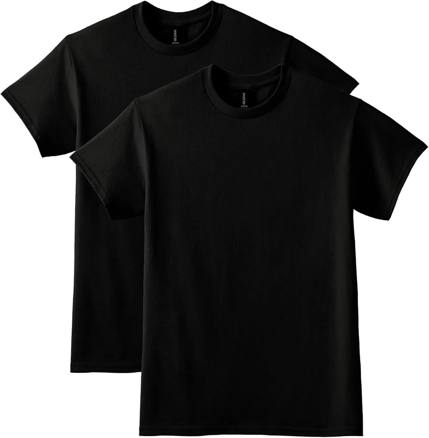 Gildan Unisex Adult Dryblend T-shirt, Style G8000, Multipack, Black (2-pack), Small US