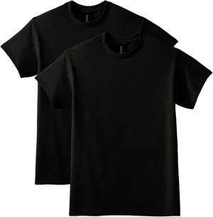 Gildan Unisex Adult Dryblend T-shirt, Style G8000, Multipack, Black (2-pack), Small US