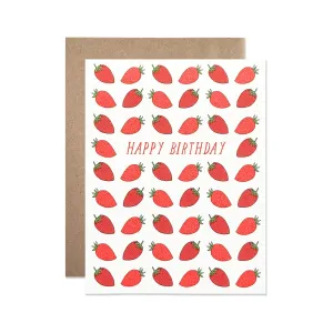Happy Birthday Strawberries Card