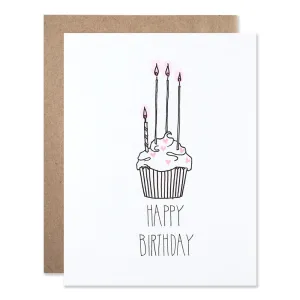 Heart Cupcake Birthday Card