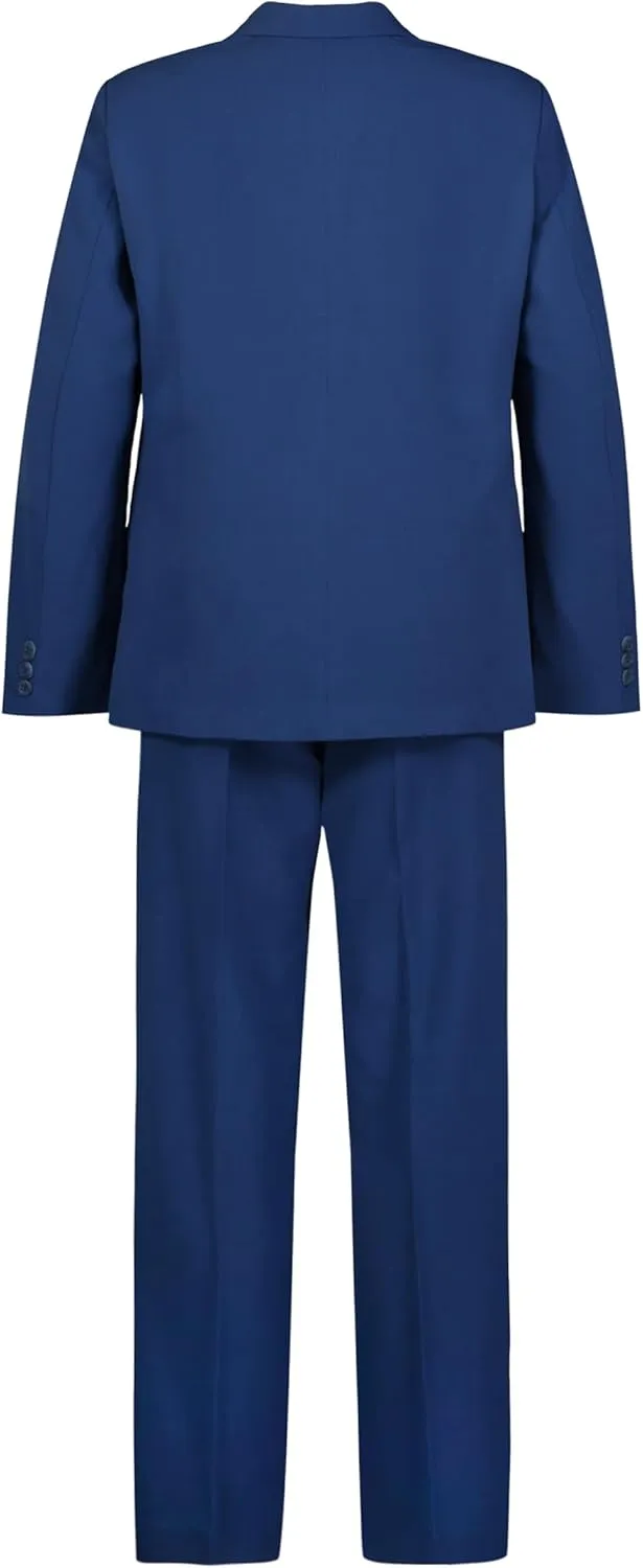IZOD Boys 2-Piece Formal Suit Set, Includes Single Breasted Jacket & Straight Leg Dress Pants with Belt Loops & Pockets