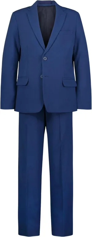 IZOD Boys 2-Piece Formal Suit Set, Includes Single Breasted Jacket & Straight Leg Dress Pants with Belt Loops & Pockets
