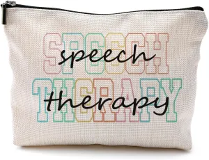 Makeup Bag for Women - Speech Therapist & SLP Gifts, Cosmetic Bag for Purse