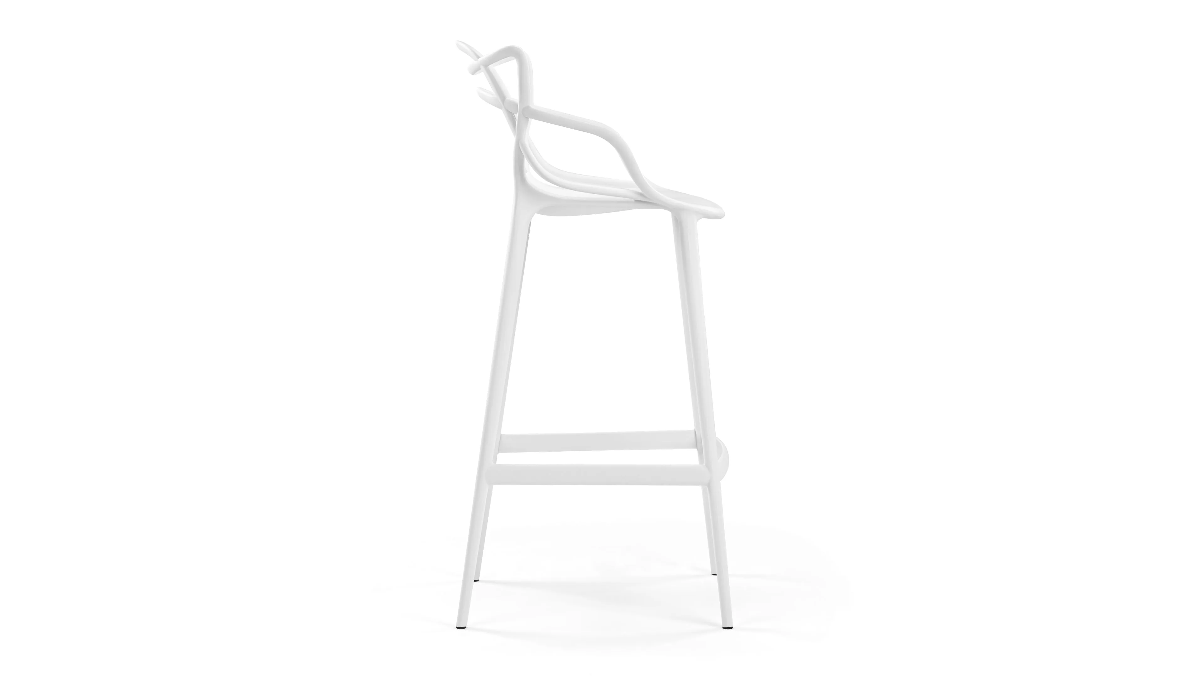 Masters - Masters Bar Stool, White, 29.5" Seat Height