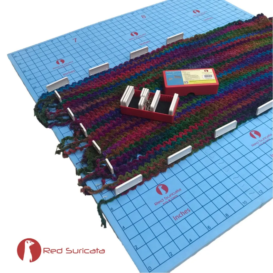 Red Suricata Blocking Mats for Knitting - Crochet Blocking Boards (CMs Grid)