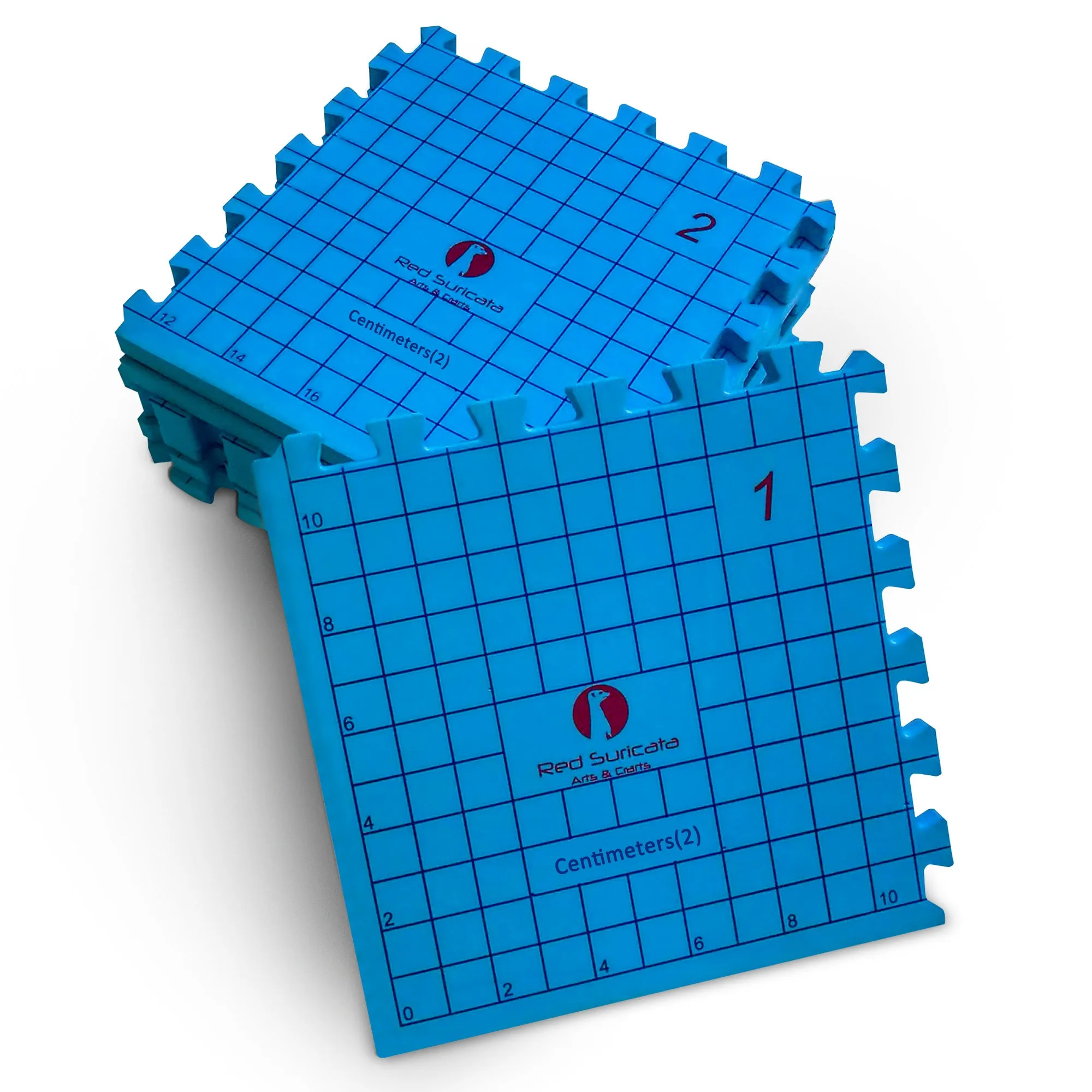 Red Suricata Blocking Mats for Knitting - Crochet Blocking Boards (CMs Grid)